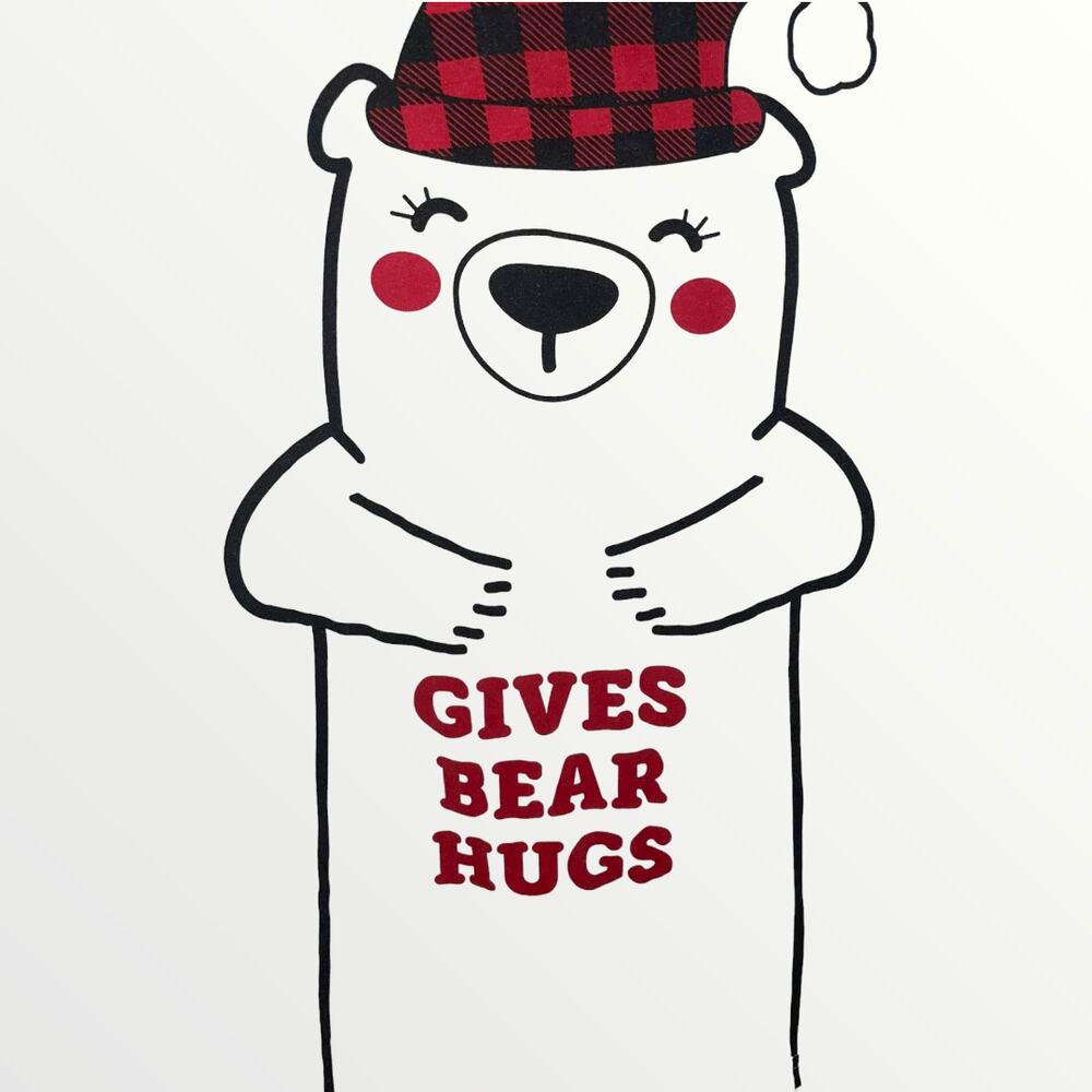 Holiday Time Gives Bear Hugs Top Sz M EUC